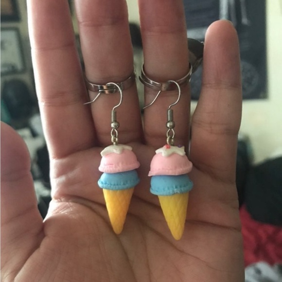 Ice Cream Cone Earrings - Picture 2 of 2
